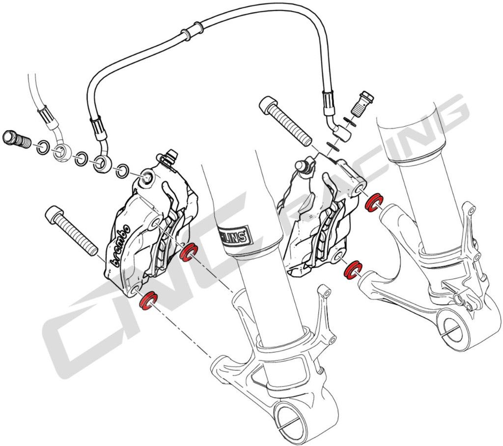 Front Caliper Offset Collar