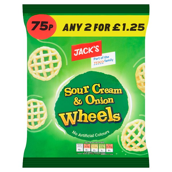 Jack's Sour Cream & Onion Wheels 55g