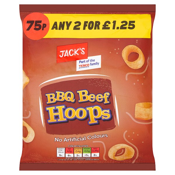 Jack's BBQ Beef Hoops 60g