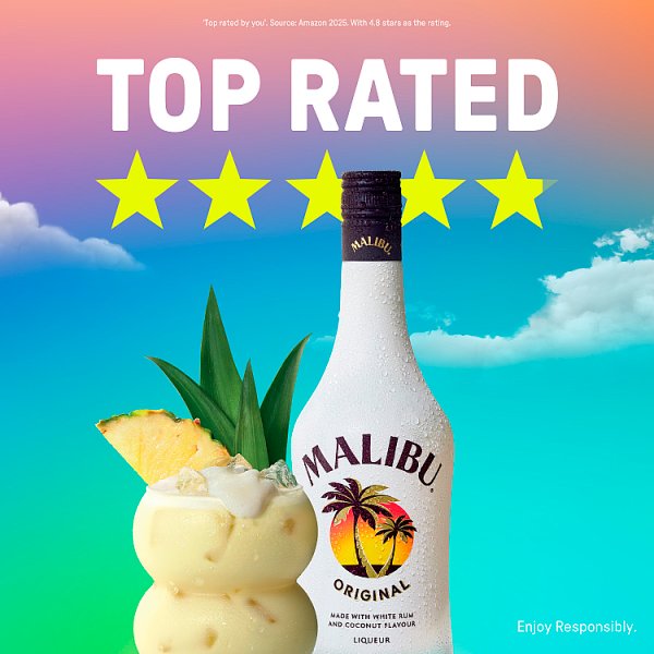 Malibu Original White Rum with Coconut Flavour 1L