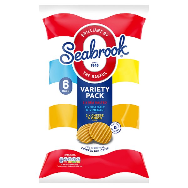 Seabrook The Original Crinkle Cut Crisp Variety Pack 6 x 25g