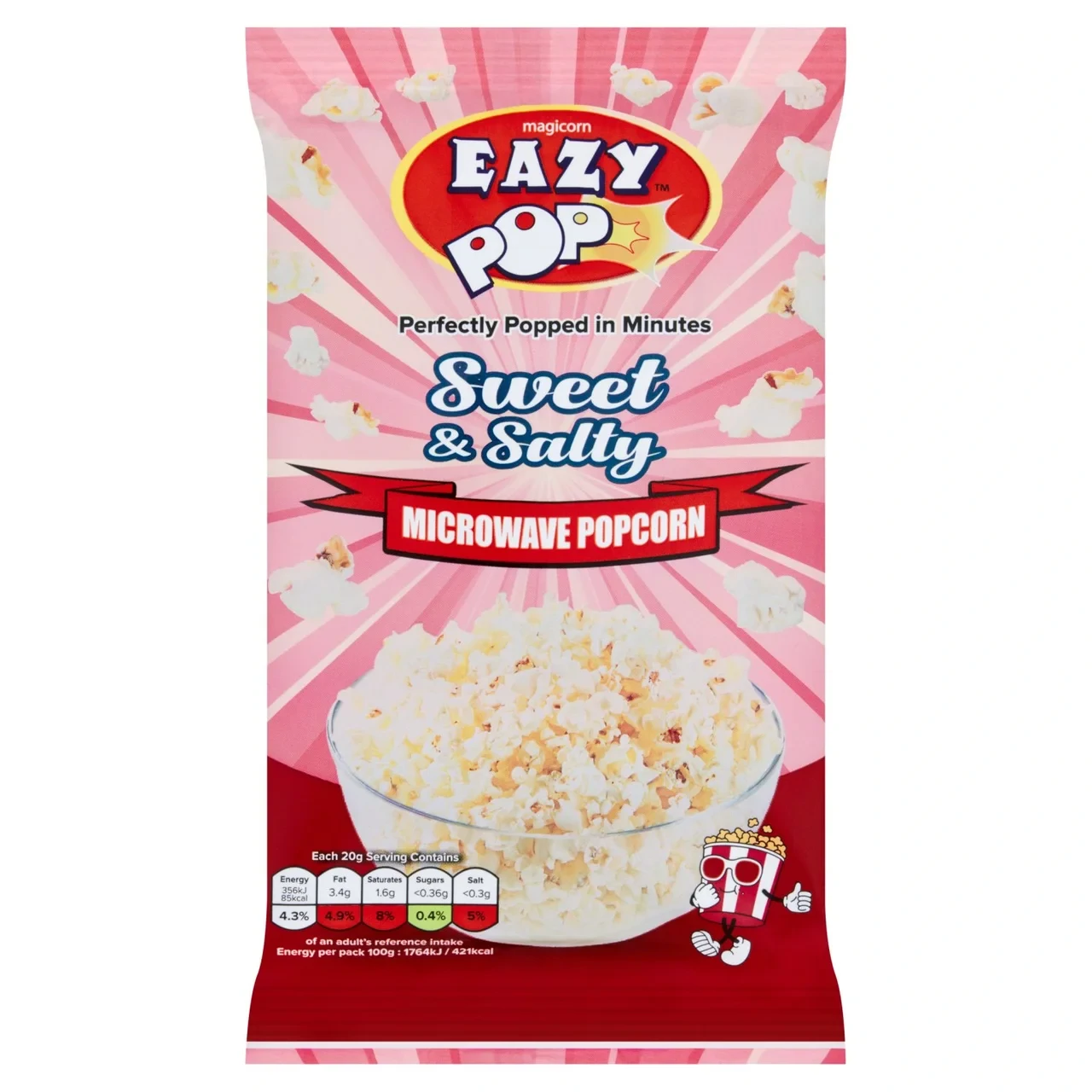 EAZYPOP Microwave Popcorn - Sweet & Salted flavour 85g