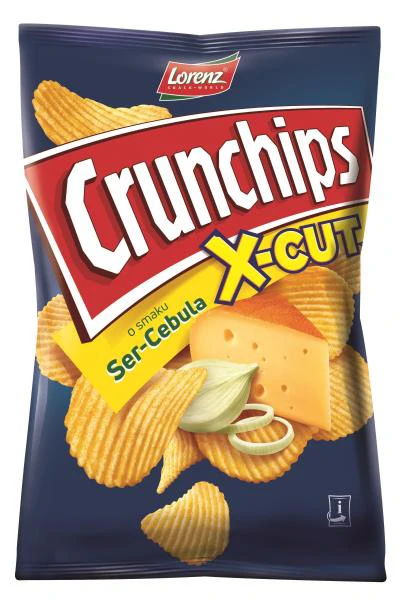 CHIPSY CRUNCHIPS X-CUT SER CEBULA 140G LORENZ