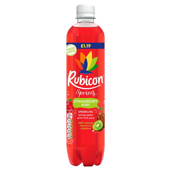 Rubicon Strawberry Kiwi Sparkling Spring Water 500ml