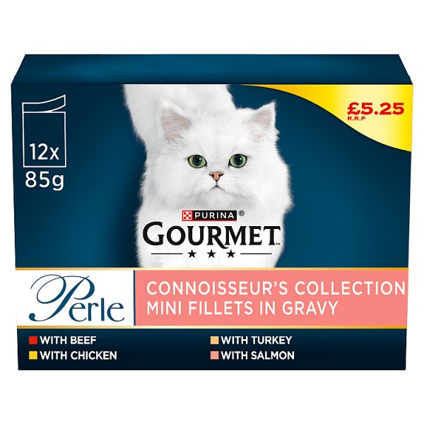GOURMET Perle Connoisseur's Collection in Gravy Wet Cat Food 12x85g