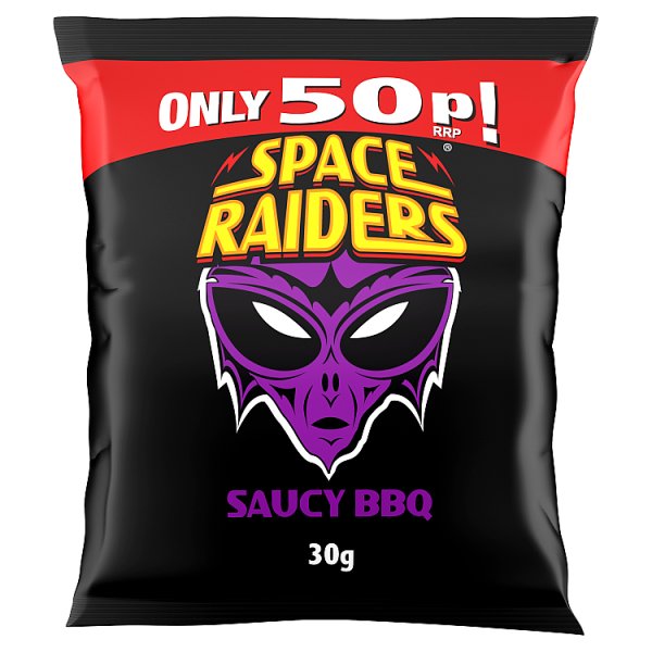 Space Raiders Saucy BBQ Crisps 30g