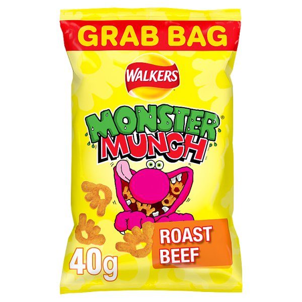 Walkers Monster Munch Roast Beef Grab Bag Crisps 40g