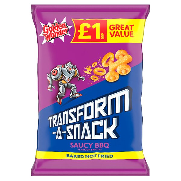 Golden Wonder Transform-A-Snack Saucy BBQ Flavour Snacks 56g
