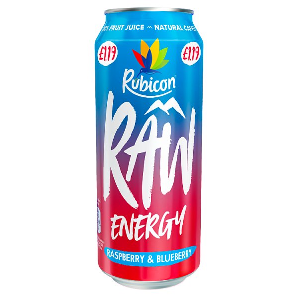 Rubicon Raw Energy Raspberry & Blueberry 500ml