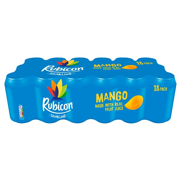 Rubicon Sparkling Mango Juice Soft Drink 18 x 330ml