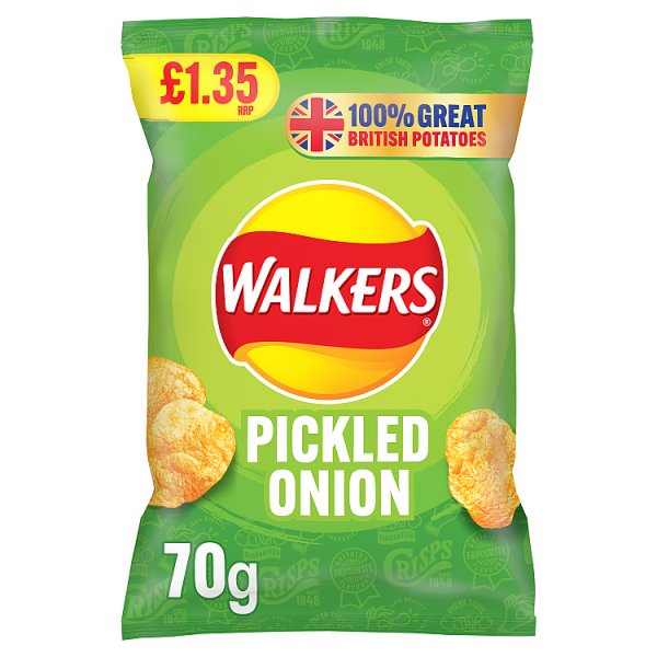Walkers Pickled Onion Sharing Crisps 70g