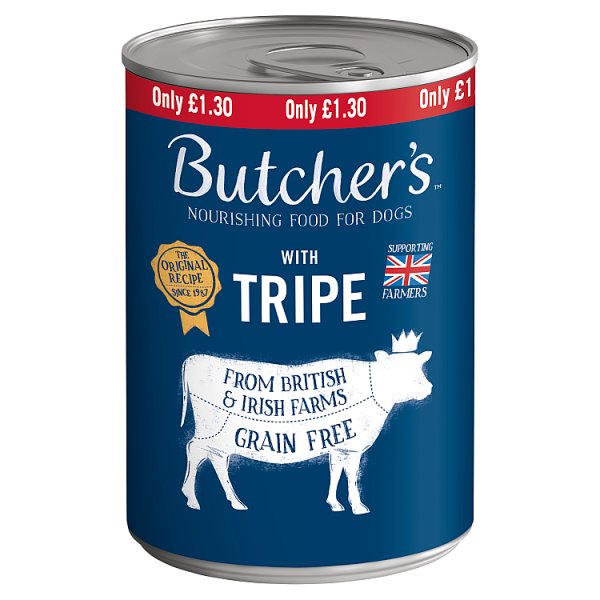 Butcher's Nourishing Food for Dogs with Tripe 400g Pack size Case of 12