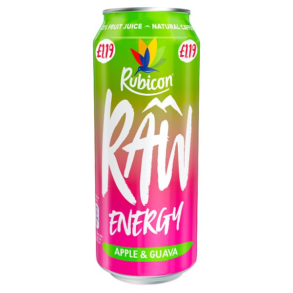 Rubicon Raw Energy Apple & Guava 500ml