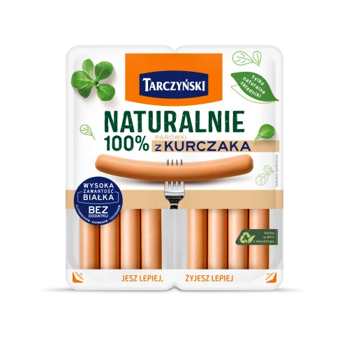 TARCZYNSKI NATURALNIE PAROWKI 100% Z KURCZAKA 160G
