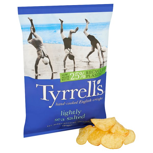 Tyrrells Lightly Sea Salted Sharing Crisps 150g