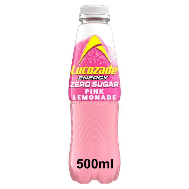 Lucozade Zero Sugar Drink Pink Lemonade 500ml