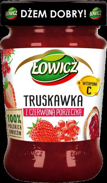 DZEM LOWICZ TRUSKAWKA Z CZERWONA PORZECZKA 280G
