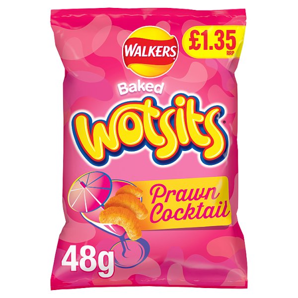 Walkers Wotsits Prawn Cocktail Crisps 48g