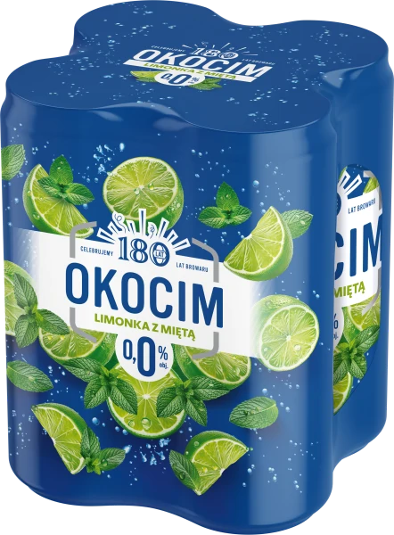 PIWO OKOCIM LIMONKA MIETA 0% 500ML 4-PAK PUSZKA