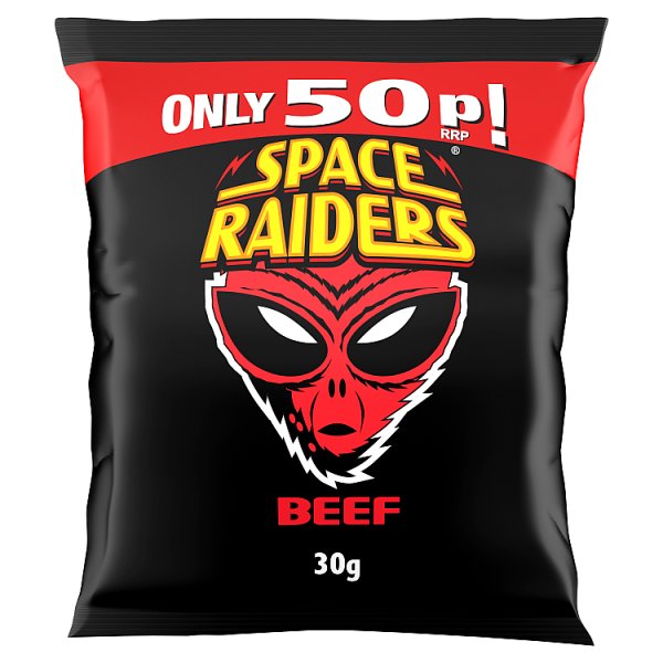 Space Raiders Beef Crisps 30g