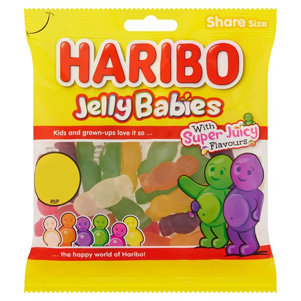 HARIBO Jelly Babies Sweets Sharing Bag 140g