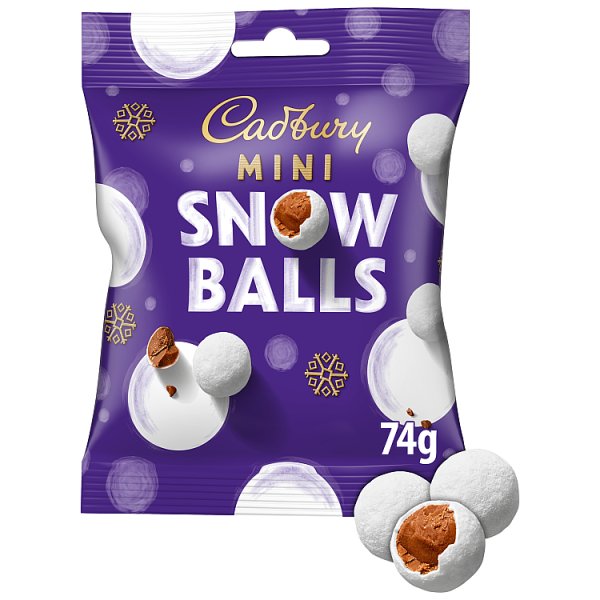 Cadbury Dairy Milk Chocolate Christmas Mini Snow Balls 74g
