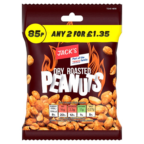 Jack's Dry Roasted Peanuts 55g