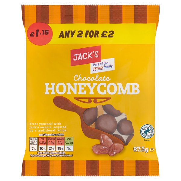 Jack's Chocolate Honeycomb 87.5g