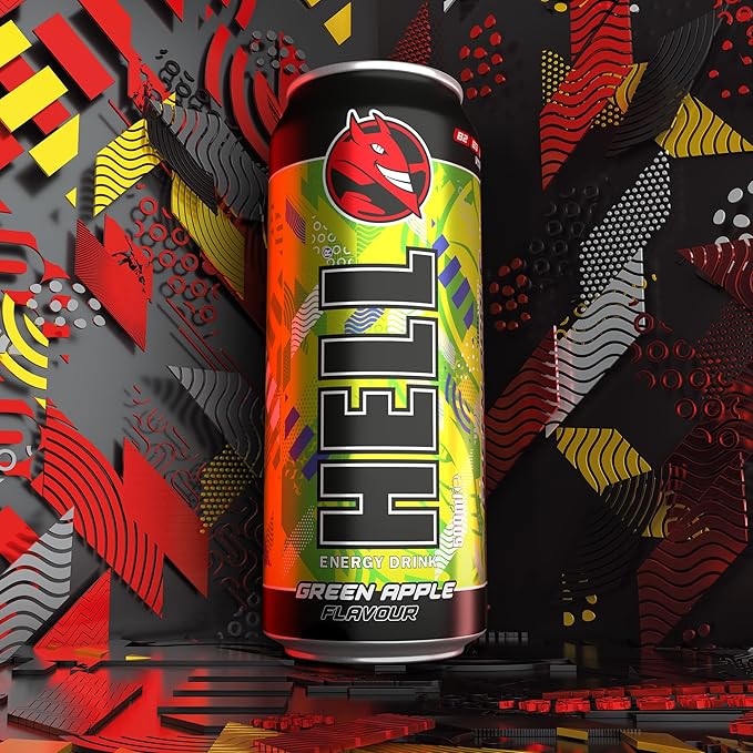 HELL Energy Drink Green Apple Flavour 500ml