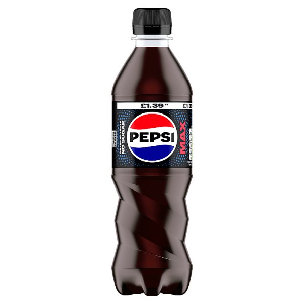 Pepsi Max No Sugar Cola Bottle 500ml