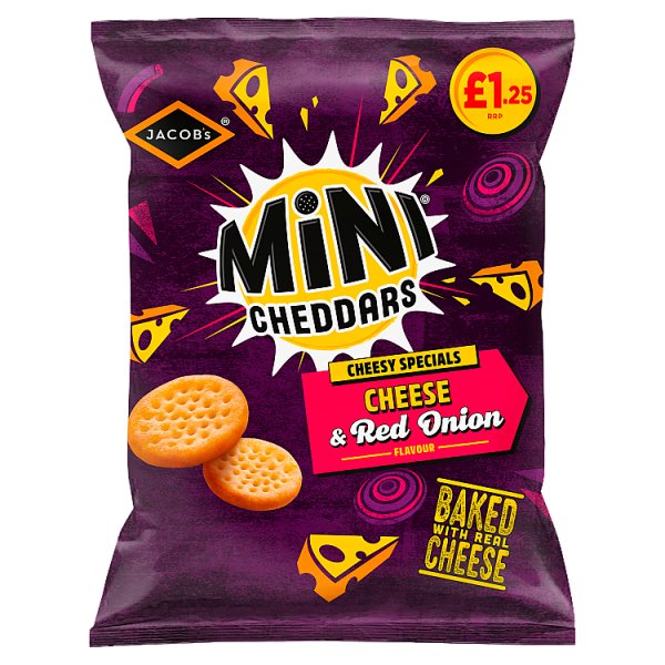 Jacob's Mini Cheddars Cheese & Red Onion 90g
