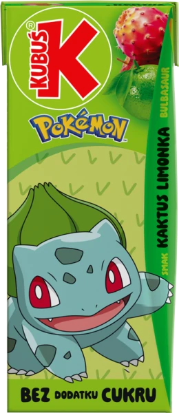 NAPOJ KUBUS POKEMON KAKTUS LIMONKA 200ML KART