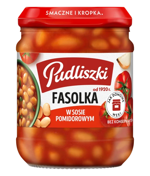 FASOLKA PUDLISZKI W SOSIE POMIDOROWYM 450G HEINZ