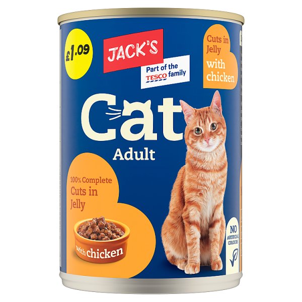 Jack's Adult Cat 100% Complete Cuts in Jelly with Chicken 415g