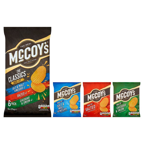 McCoy's Classic Variety Multipack Crisps 6 Pack