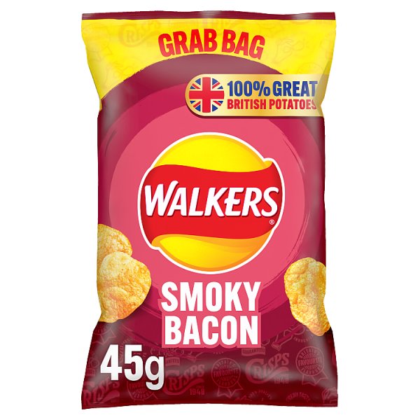 Walkers Crisps Smoky Bacon 45g