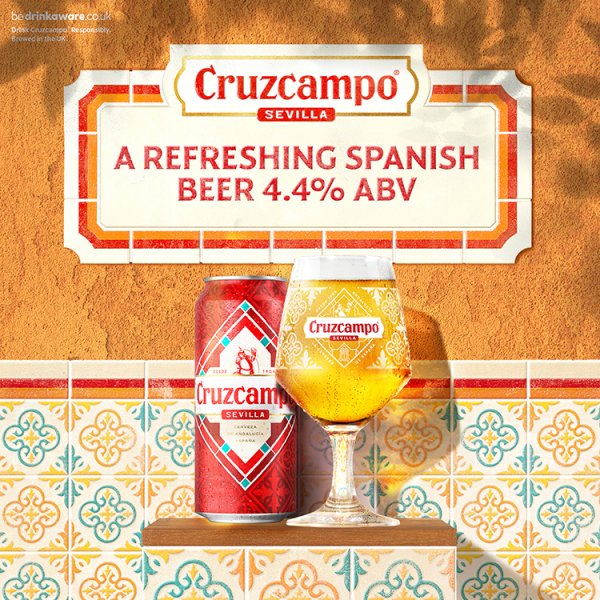 Cruzcampo Sevilla Lager Beer Can 4x568ml
