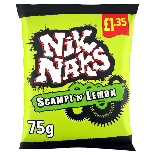 Nik Naks Scampi 'N' Lemon Crisps 75g