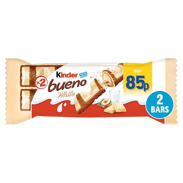 Kinder Bueno White Milk and Hazelnuts 2 Pieces 39g