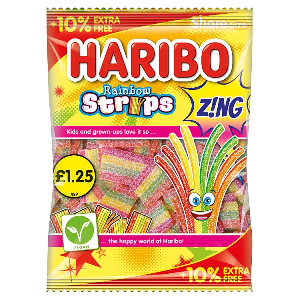 HARIBO Rainbox Strips Z!ng Sharing Bag 143g