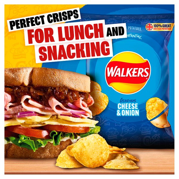 Walkers Cheese & Onion Grab Bag Crisps 45g