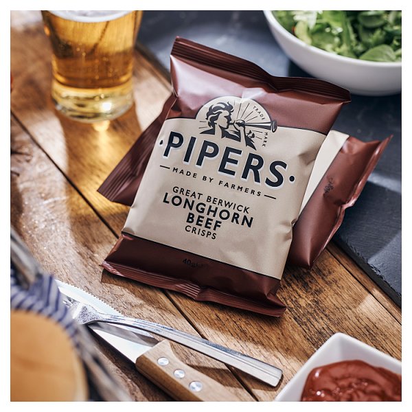 Pipers Great Berwick Longhorn Beef Crisps Grab Bag 40g
