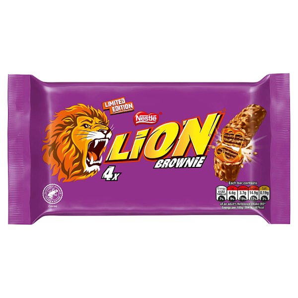 Lion Brownie Milk Chocolate Bar 4 Pack Multipack 120g