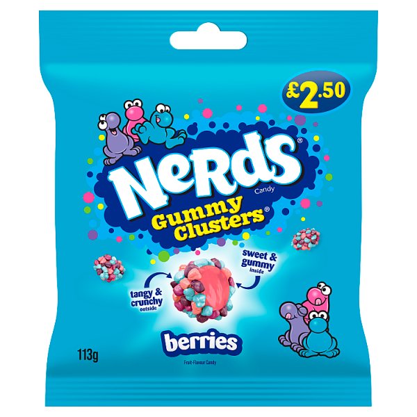 Nerds Berries Fruit-Flavour Candy Gummy Clusters 113g