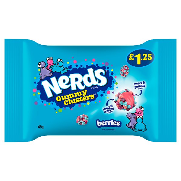Nerds Berries Fruit-Flavour Candy Gummy Clusters 45g