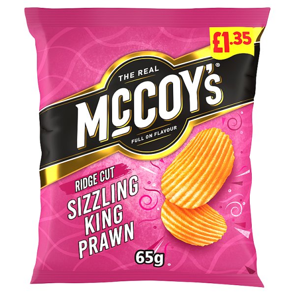 McCoy's Sizzling King Prawn Crisps 65g