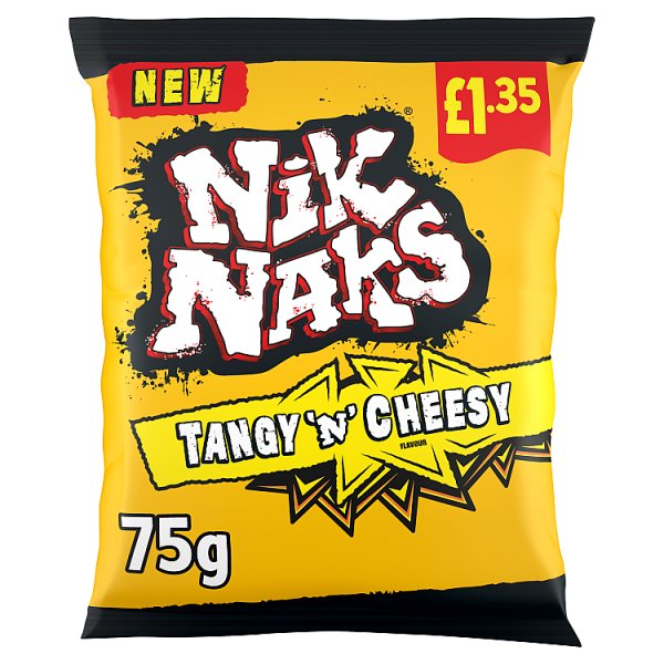 Nik Naks Tangy 'N' Cheesy Crisps 75g
