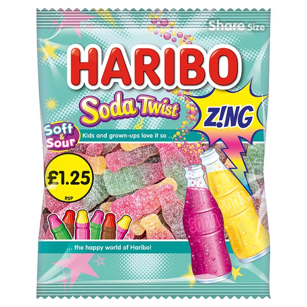 HARIBO Soft & Sour Soda Twist 140g