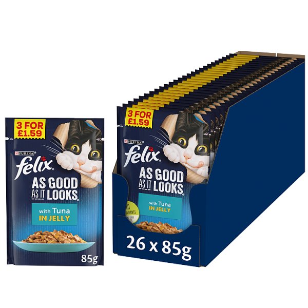FELIX As Good As it Looks Tuna in Jelly Wet Cat Food 85g