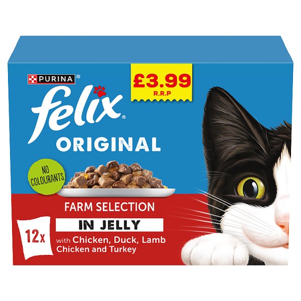 FELIX Original Farm Selection in Jelly Wet Cat Food 12x85g